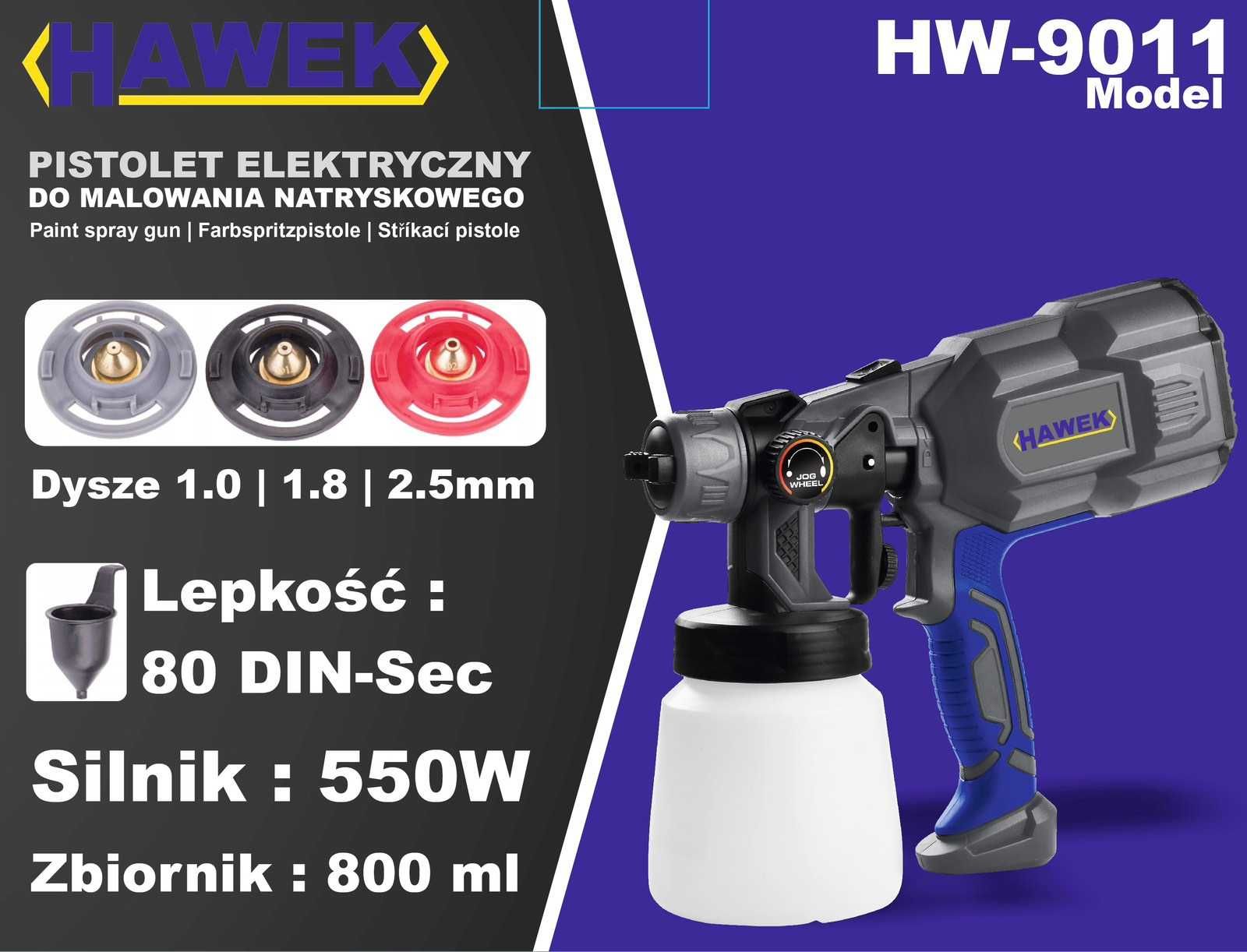 Пистолет електрически за боядисване HAWEK , HW-9011
