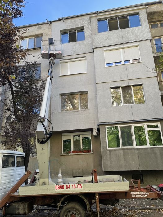 Услуги с автовишка и ножична вишка под наем!