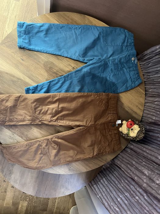2броя подплатени панталони Okaidi - размер 2-3 години