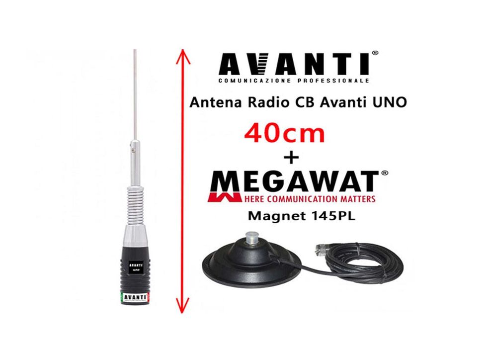 Antena Statie CB Avanti Uno Corsa Carera Via80 Via115 Magnet portbagaj