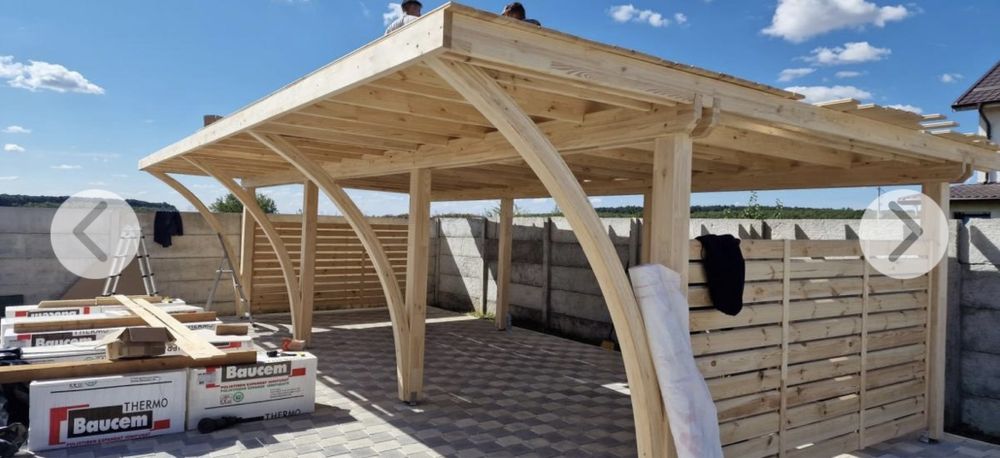 Carport pergola garaj lemn pin nordic stratificat