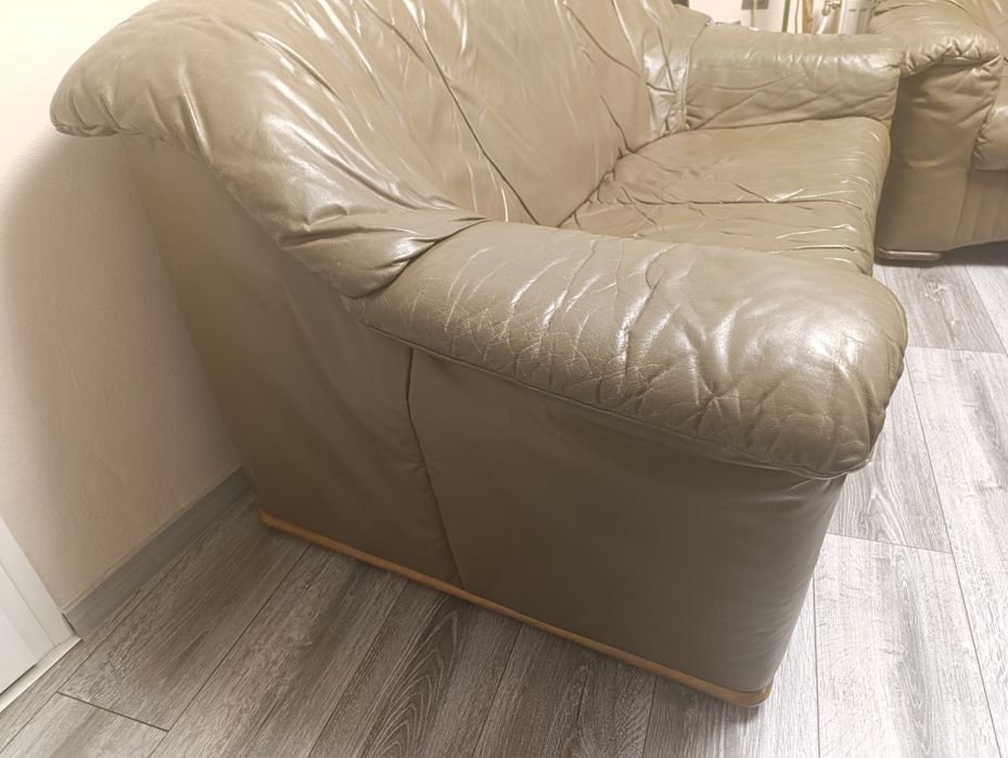 Холна гарнитура естествена кожа