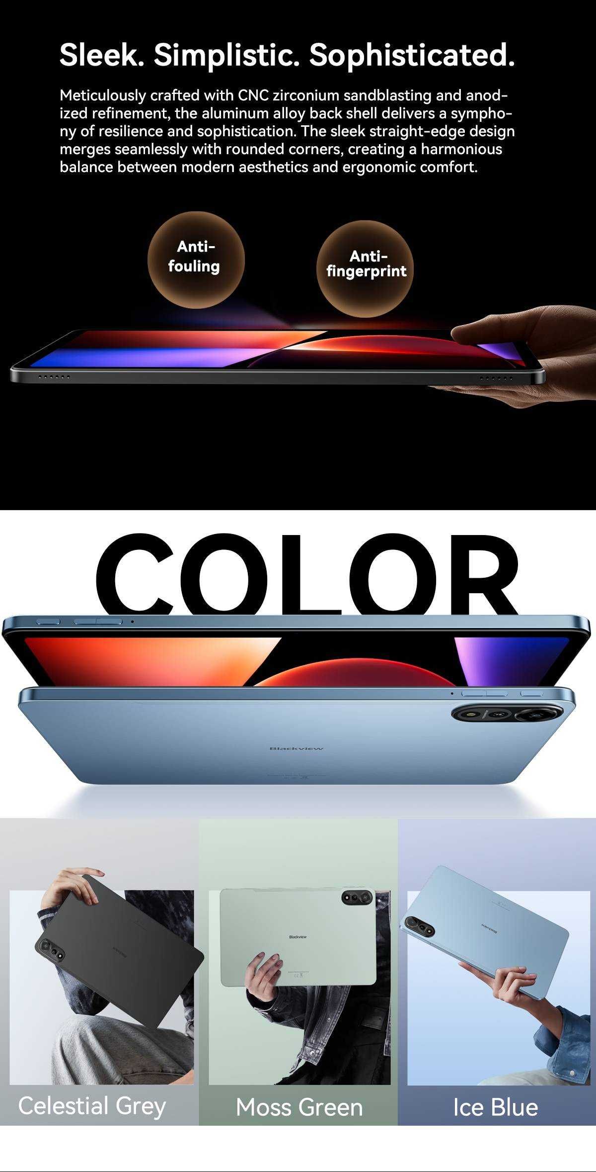 Tableta Blackview Mega 2 mem. 8/256, Android 15, WIFI, BT, SIM 4G, GPS