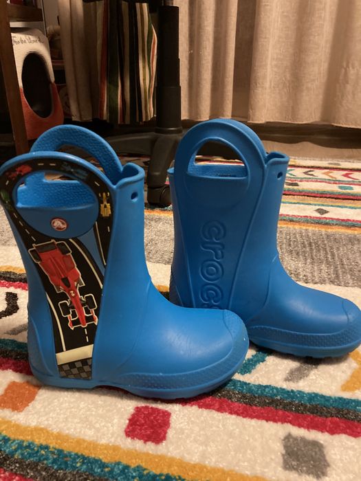 Cizme de cauciuc Crocs marime J2 (20-21 cm interior) ca noi