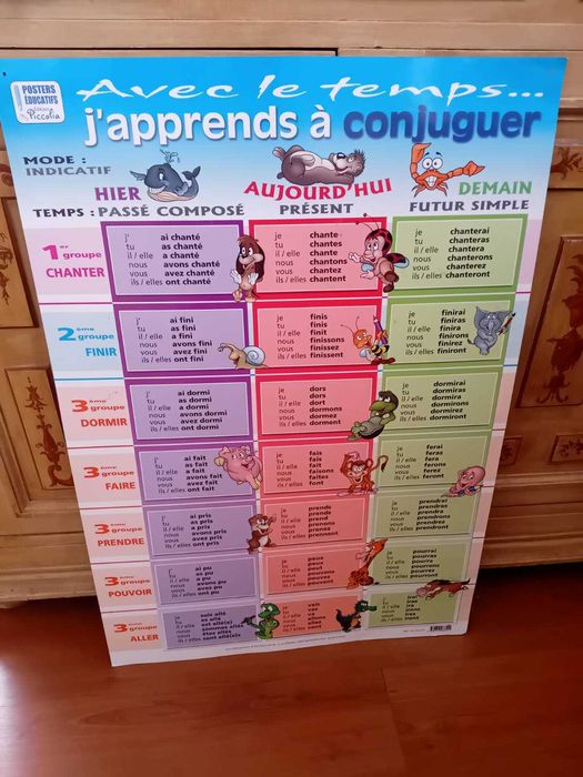 Детски помагала, табла и Книги на френски език, проект за щанд