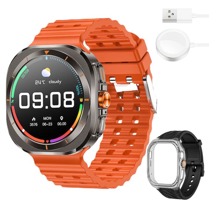 Ceas smartwatch barbati , ecran amoled , monitorizare sanatate