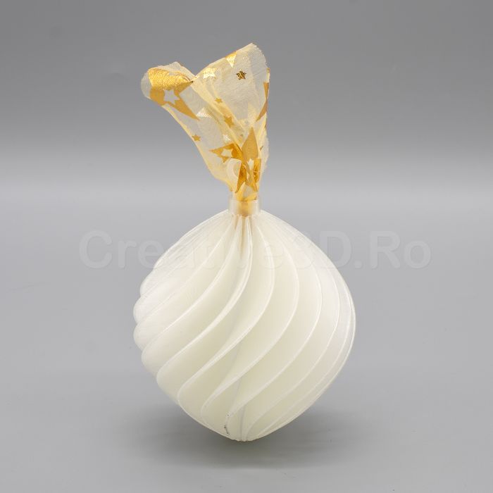 Glob de Craciun Spiral Cadou 90x100mm - multiple culori disponibile