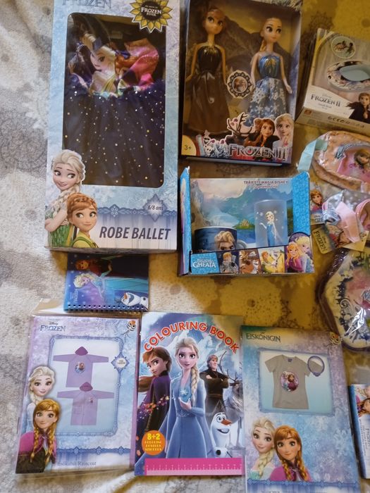 Păpușa , rochiță , penar Frozen =650 lei
