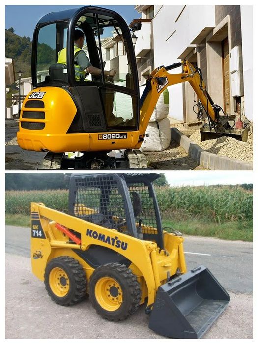 Miniexcavator inchiriat bobcat pt săpat nivelare încărcat decopertat