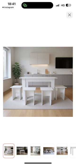 Стол со стульями в среднем состоянии