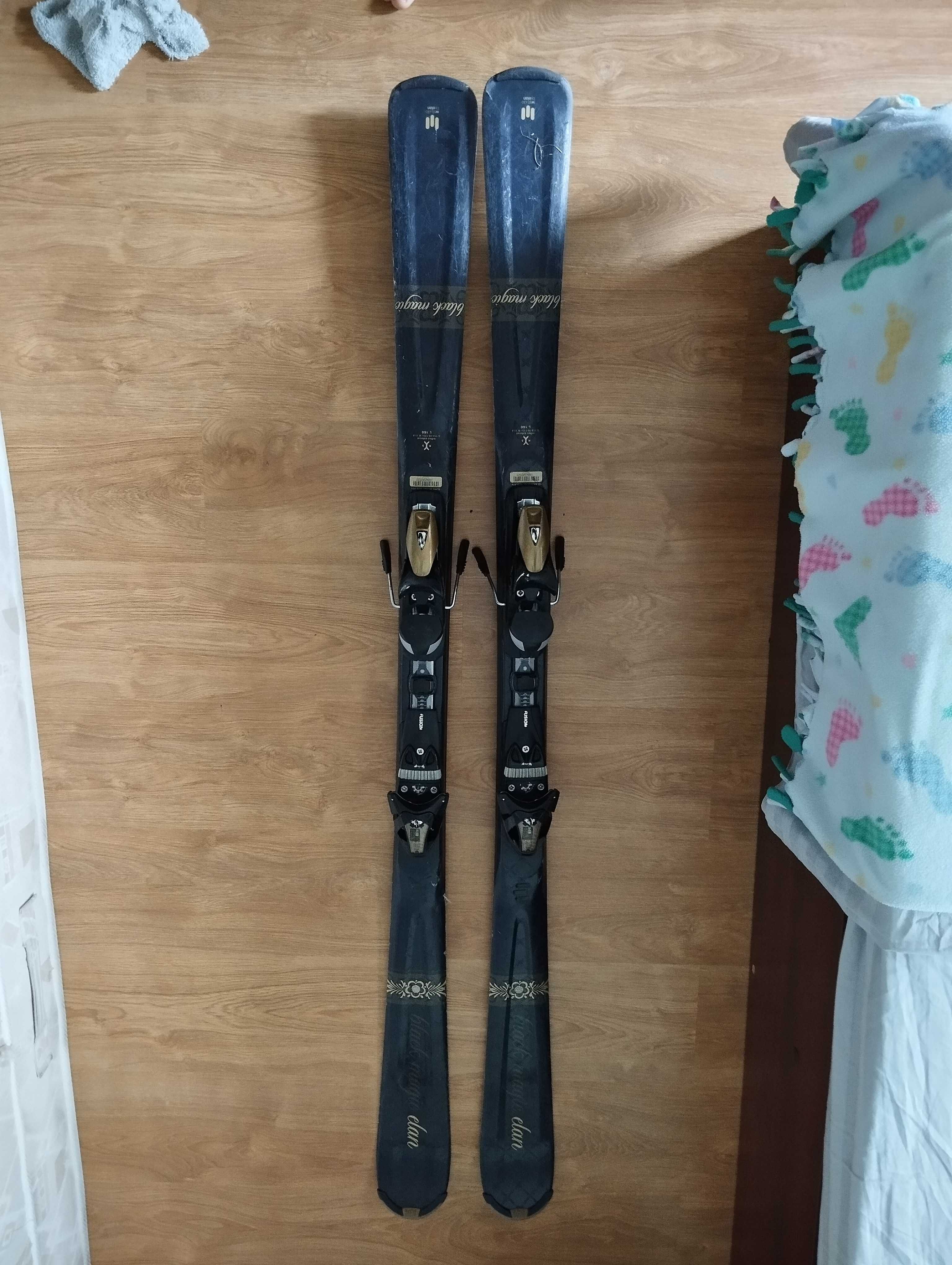 Дамски ски Elan Black Magic 160см с автомати Fusion AC0.374