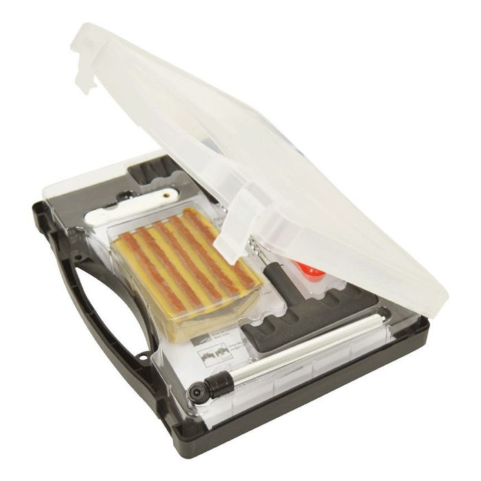 Kit reparatie anvelopa fara camera (tubeless) 25 bucati snur, snur vulcanizare cu solutie