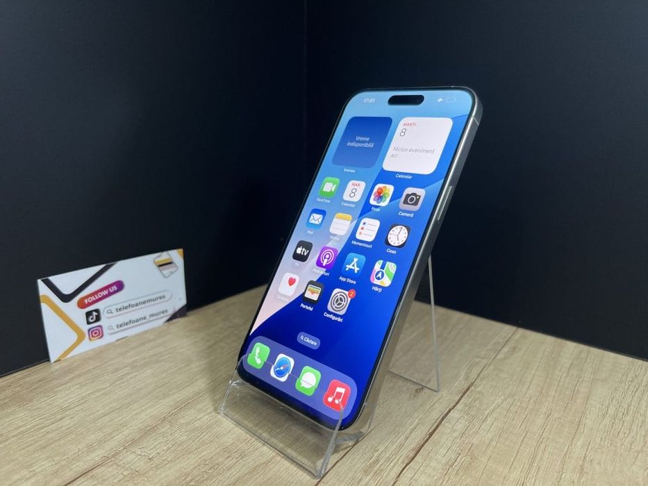 Iphone 15 Pro Max 256Gb Natural Titanium Produs Second-Hand Bun 3 ani