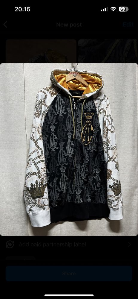 Christian Audigier ed hardy zip up y2k hauriu