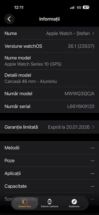 Vand iWatch 10 Series 46mm 2024 - Baterie 100% / Garantie