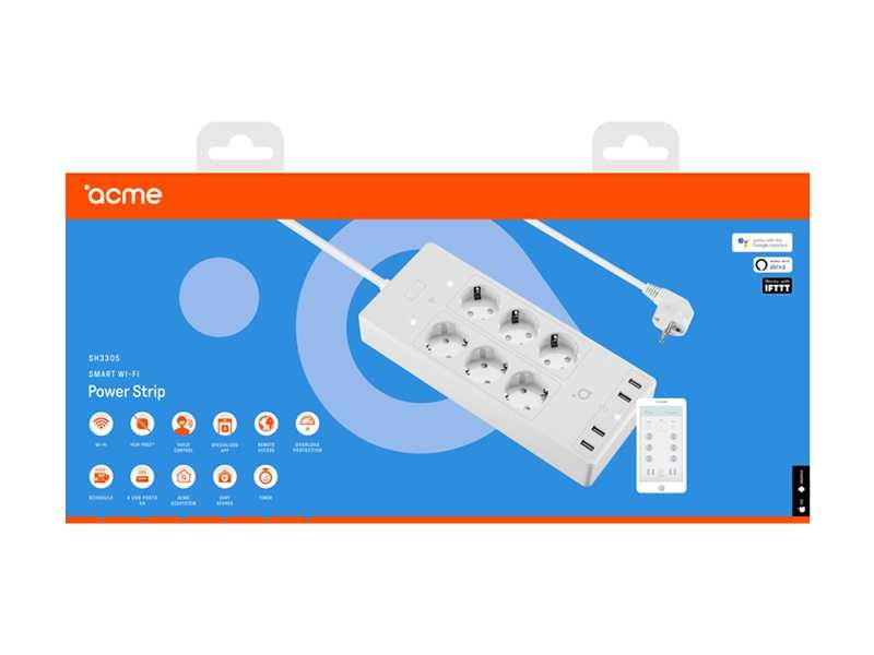 НОВИ! Разклонител 6 гнезда ACME SH3305 Smart WiFi