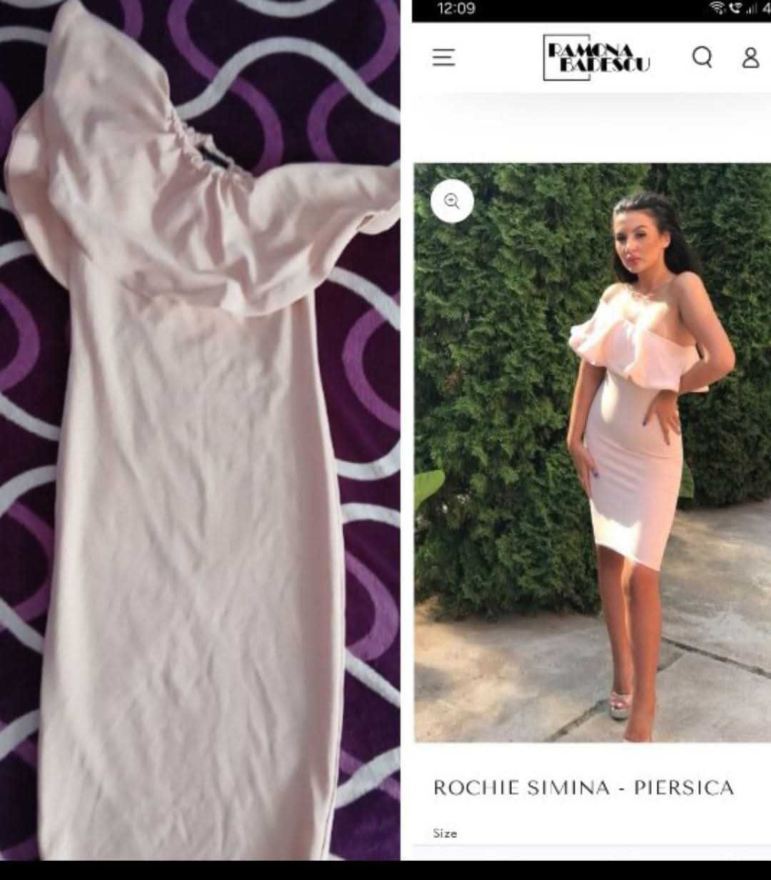 Rochie culoarea piersica