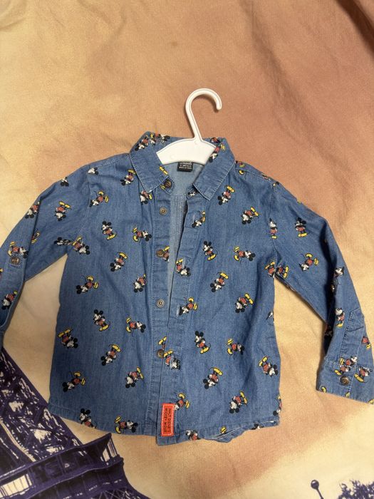 Детска дънкова риза с Мики Маус