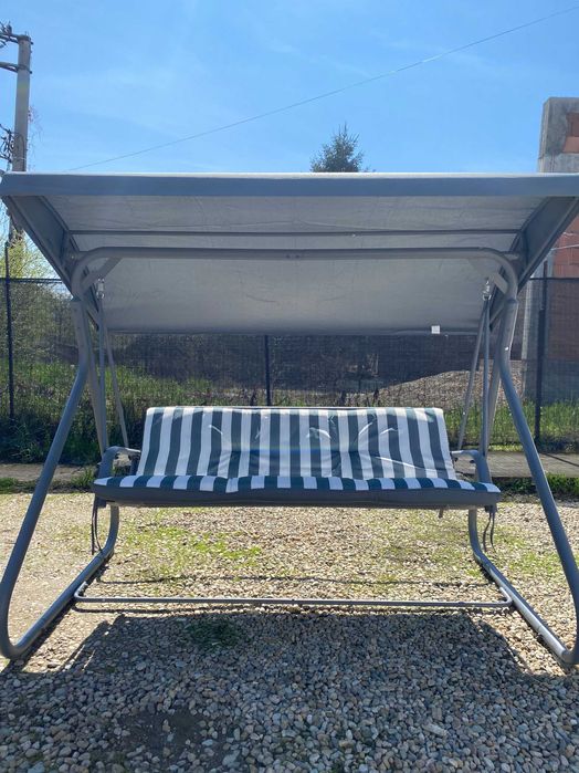 Balansoar gri 3 locuri, 200kg, 205x130x165cm, confort