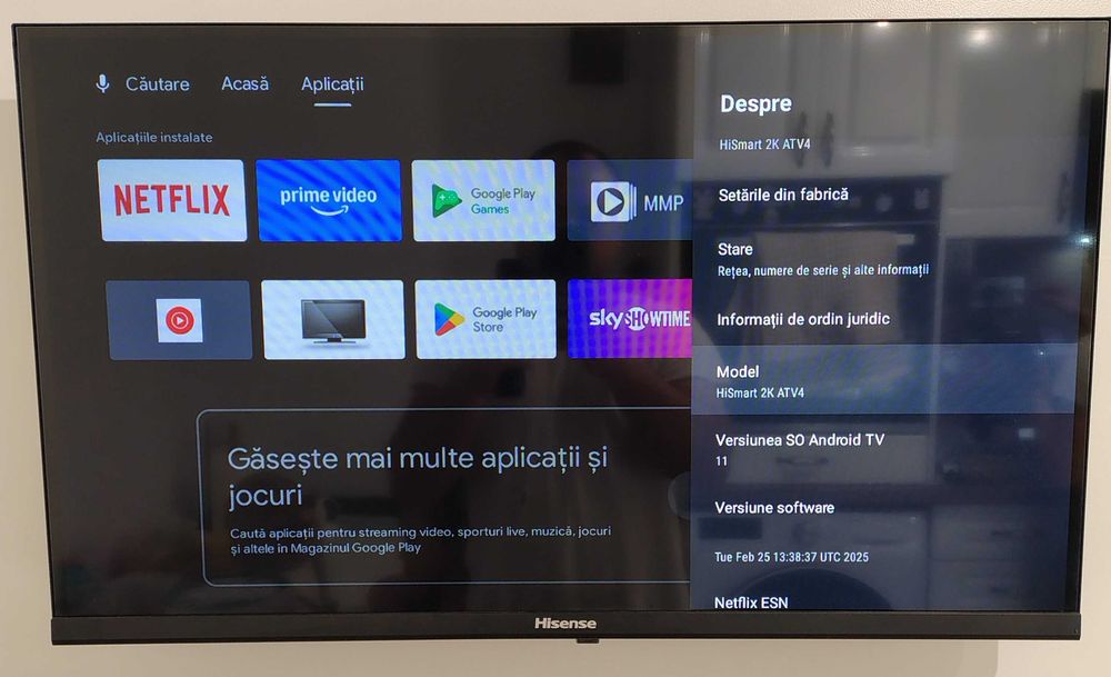 Televizor Hisense HiSmart - Predare doar personala, cu proba!