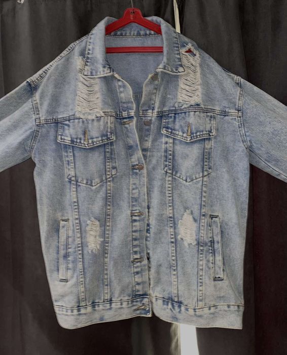 Дълго дънково дамско яке