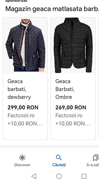 Vând geaca matlasata bărbați