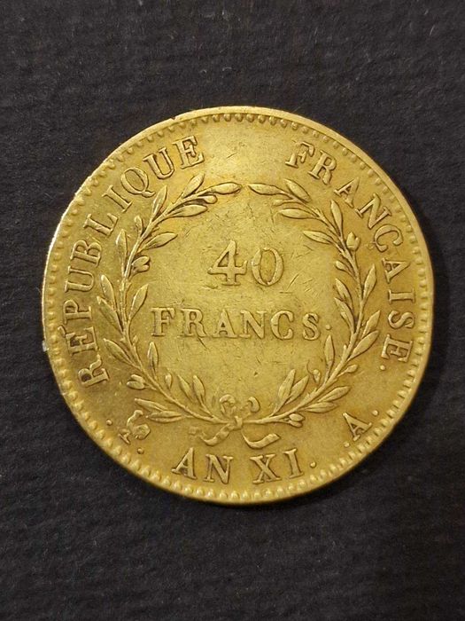 Златна Монета 40Франка Наполеон Консул AN XI-AN12 и Наполеон 1806-AN13