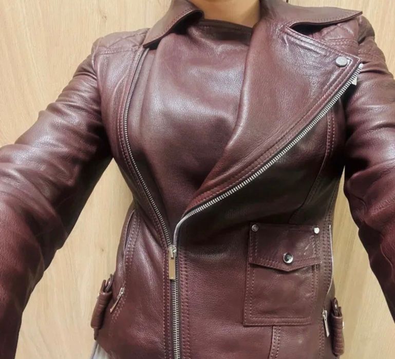 Естествено кожено яке Karen Millen S