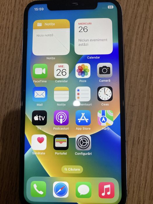 iPhone X Silver 256 Gb 83% baterie