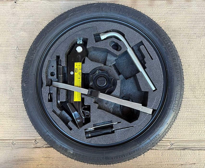 Kit complet pana cu roata SLIM, totul nou, orig. VW AUDI SKODA SEAT