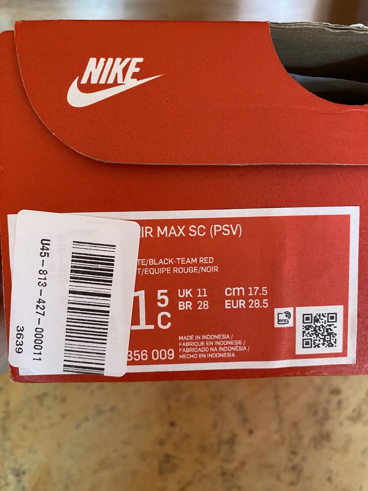 Nike Air Max SC маратонки за момче/момиче EUR 28.5/ UK 11