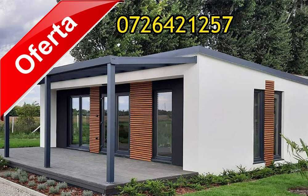 Vand case pe structura metalica, cabane tip A frame pe lemn, oferta