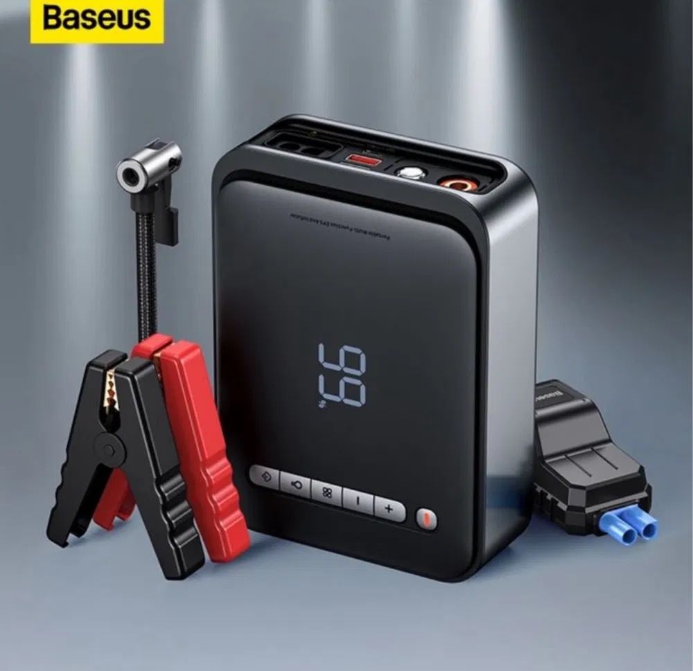 Baseus 2in1 jump starter и комрессор | авто насос пусковой устройство