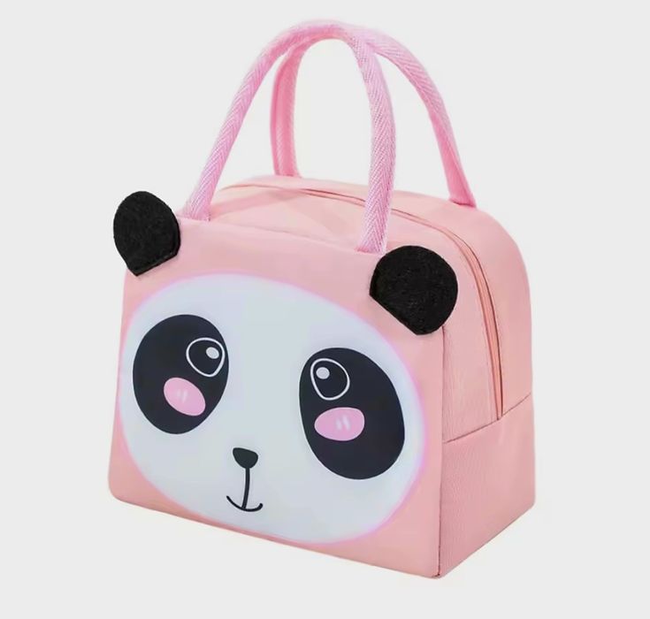 Детска термо чанта розово мече панда НОВА