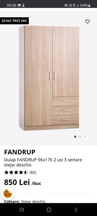 Vând dulap și comoda dormitor