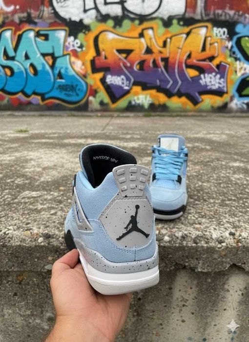 Adidasi Jordan 4 Retro University Blue - Adidasi Unisex Premium