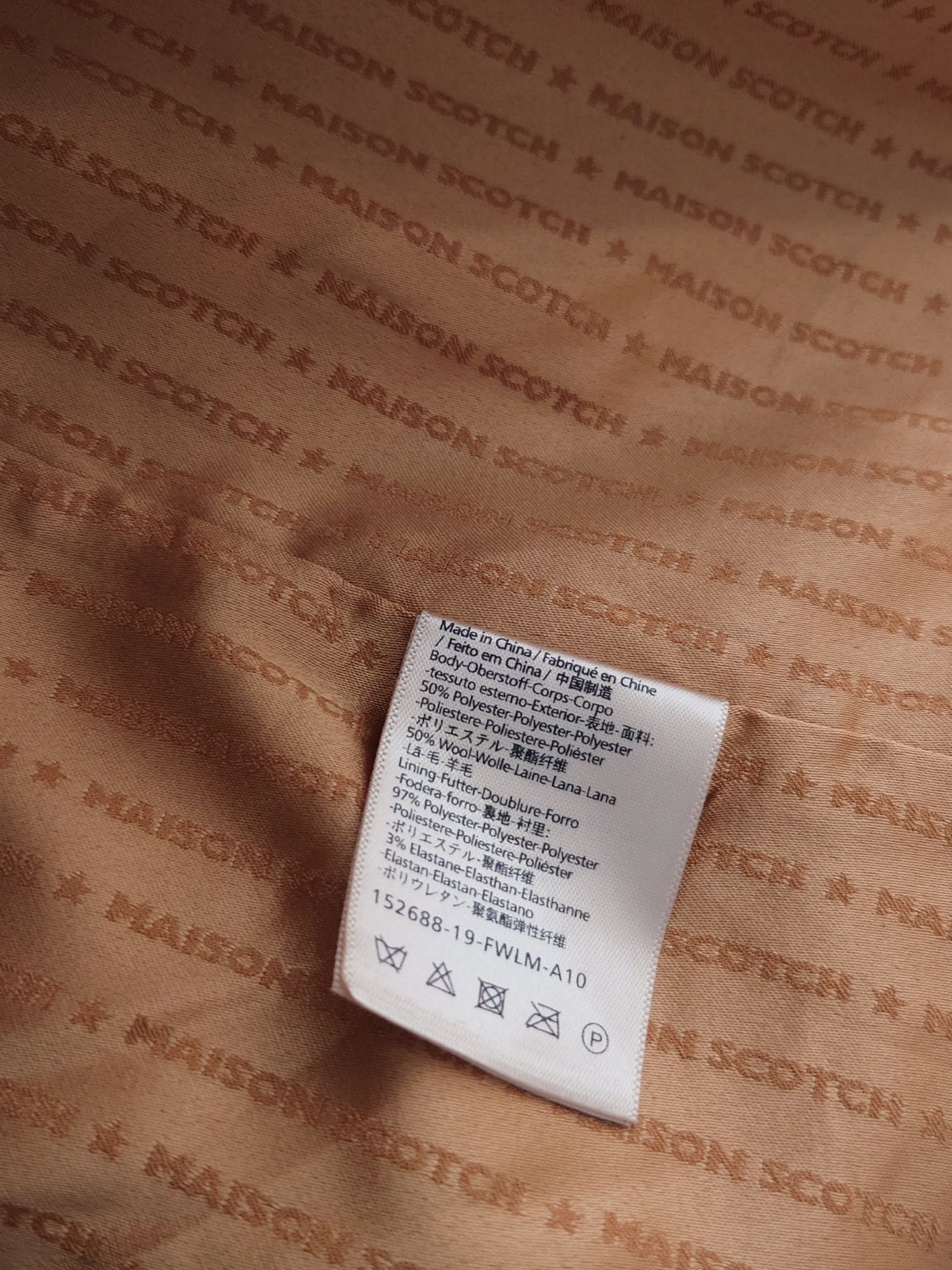 Scotch & Soda Coat - Palton cu 50% lana