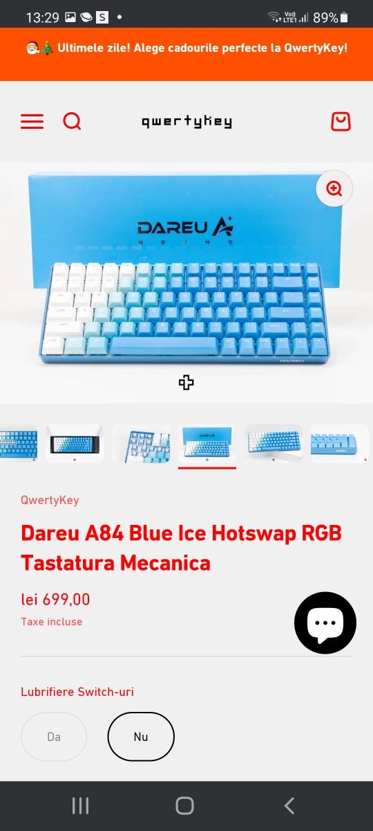 Tastatura QWERTY DAREU A84 Blue Ice