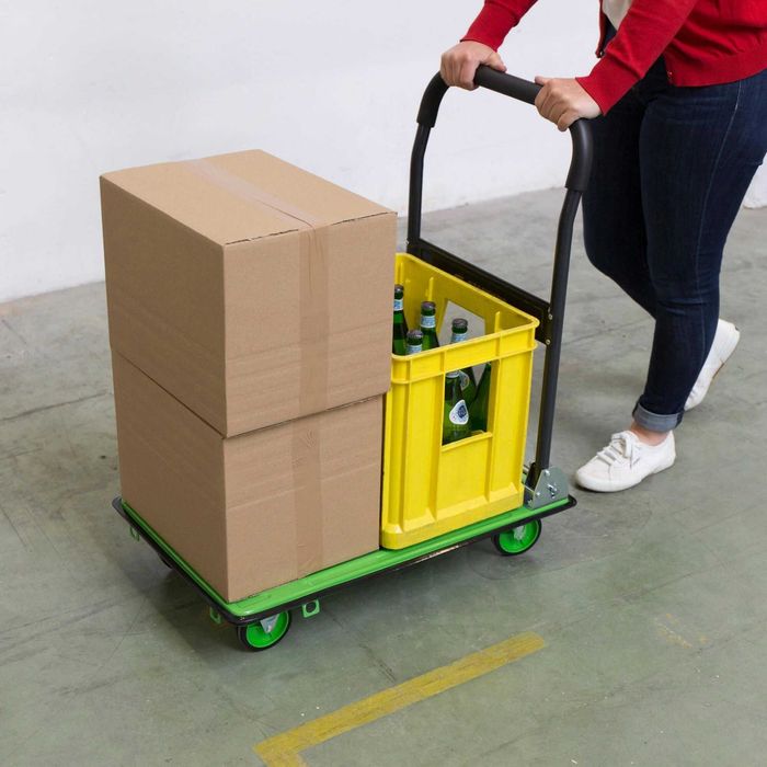 Carucior Platforma Pliabil 150kg Transport Electrocasnic Cutii Butoaie
