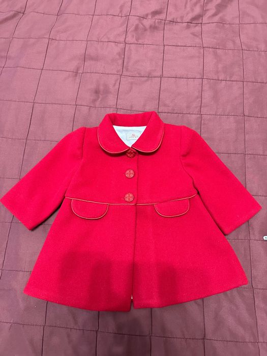 Palton rosu Anne Bebe