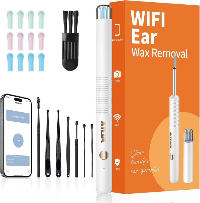 Otoscop - Curățare urechi cu cameră HD 1920P, si WiFi