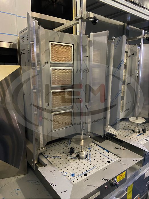 Aparat De Shaorma Inox Cu 3,4 Sau 5 Arzatoare Motor Jos GPL sau GN