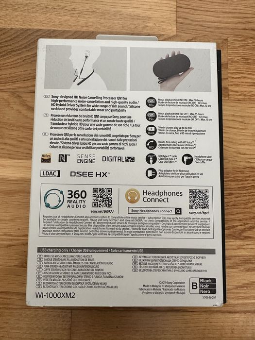 Sony WI-1000XM2 wireless noice cancelling