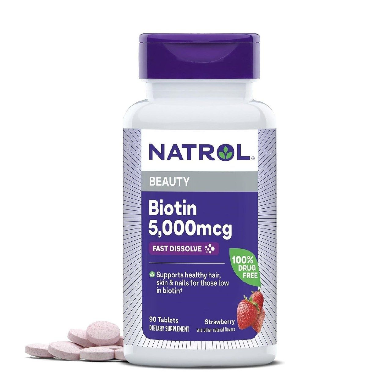 Natrol Биотиновые косметические таблетки. Способствуют здоровью волос,
