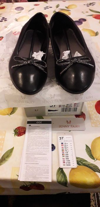 Официална черна обувка тип Балерина Jenny Fairy (CCC)