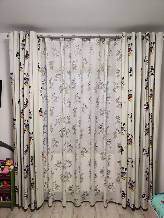 Perdea + draperie Mickey și Minni