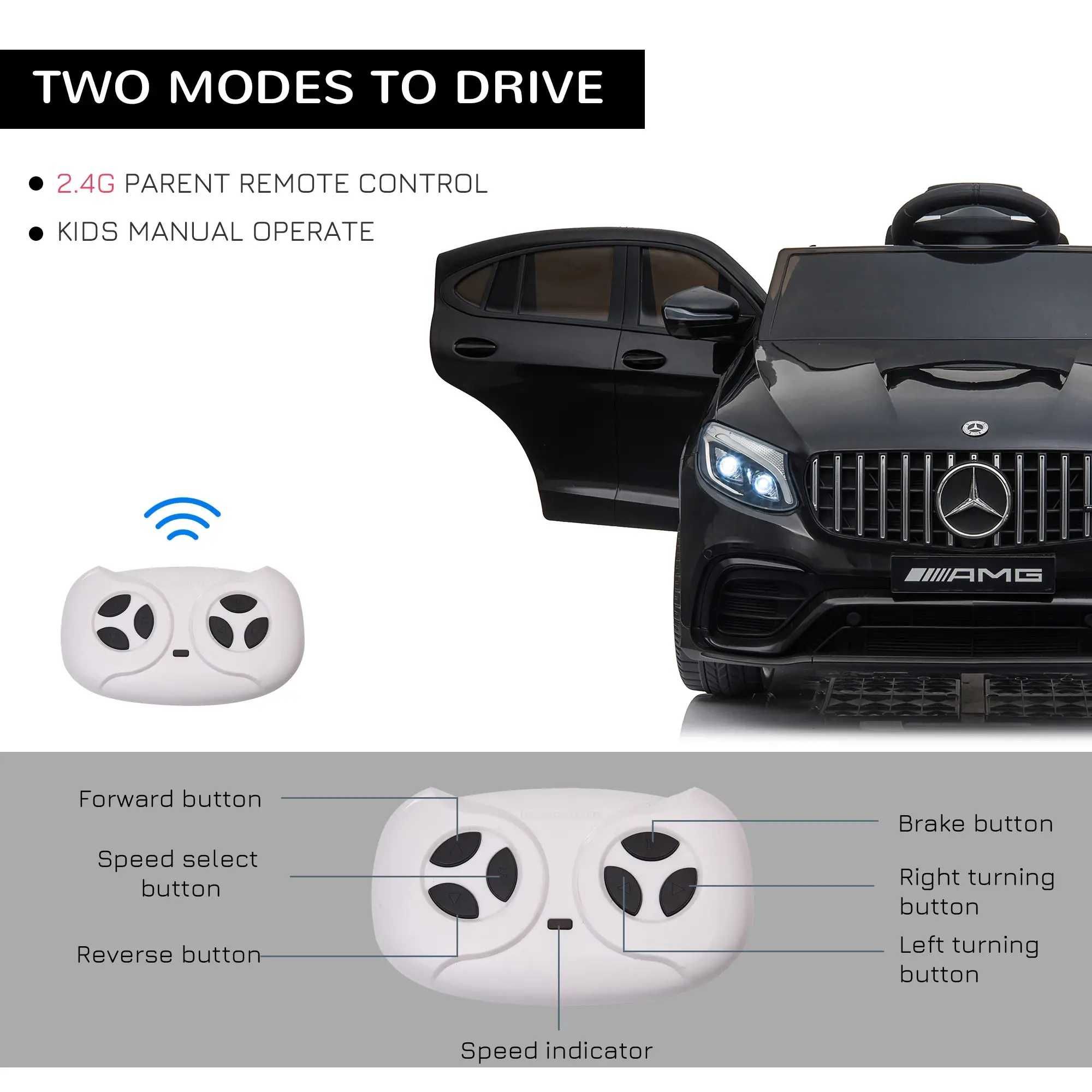 Акумулаторен джип Mercedes GLC63 COUPE Licensed 12V батерия,MP3