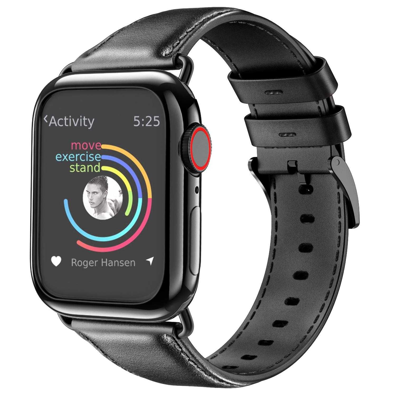 Curea de piele pt. Apple Watch 42 44 45 49 mm ( bratara ceas strap )