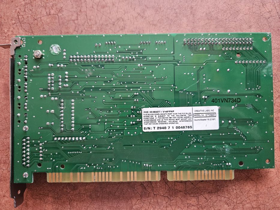 Placa de sunet retro ISA Creative Sound Blaster 16 Value PnP (CT2940)