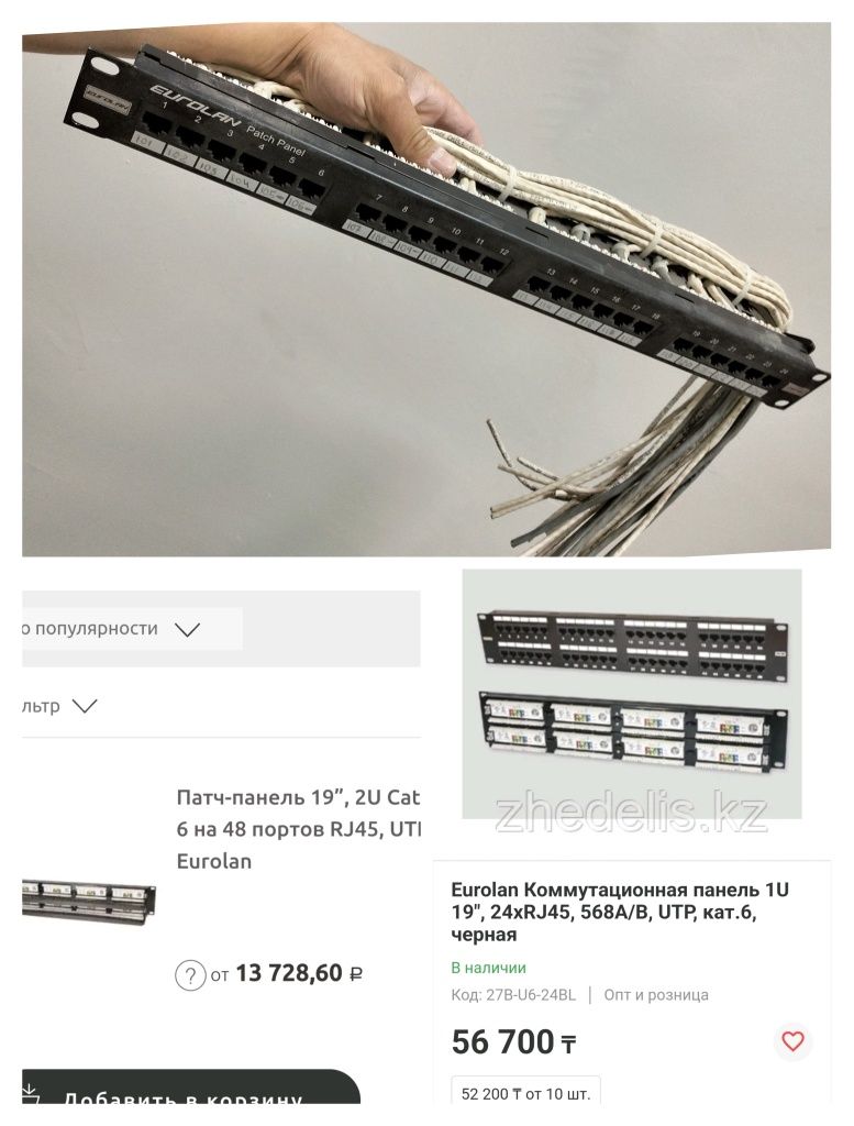 Продам патч панель Eurolan